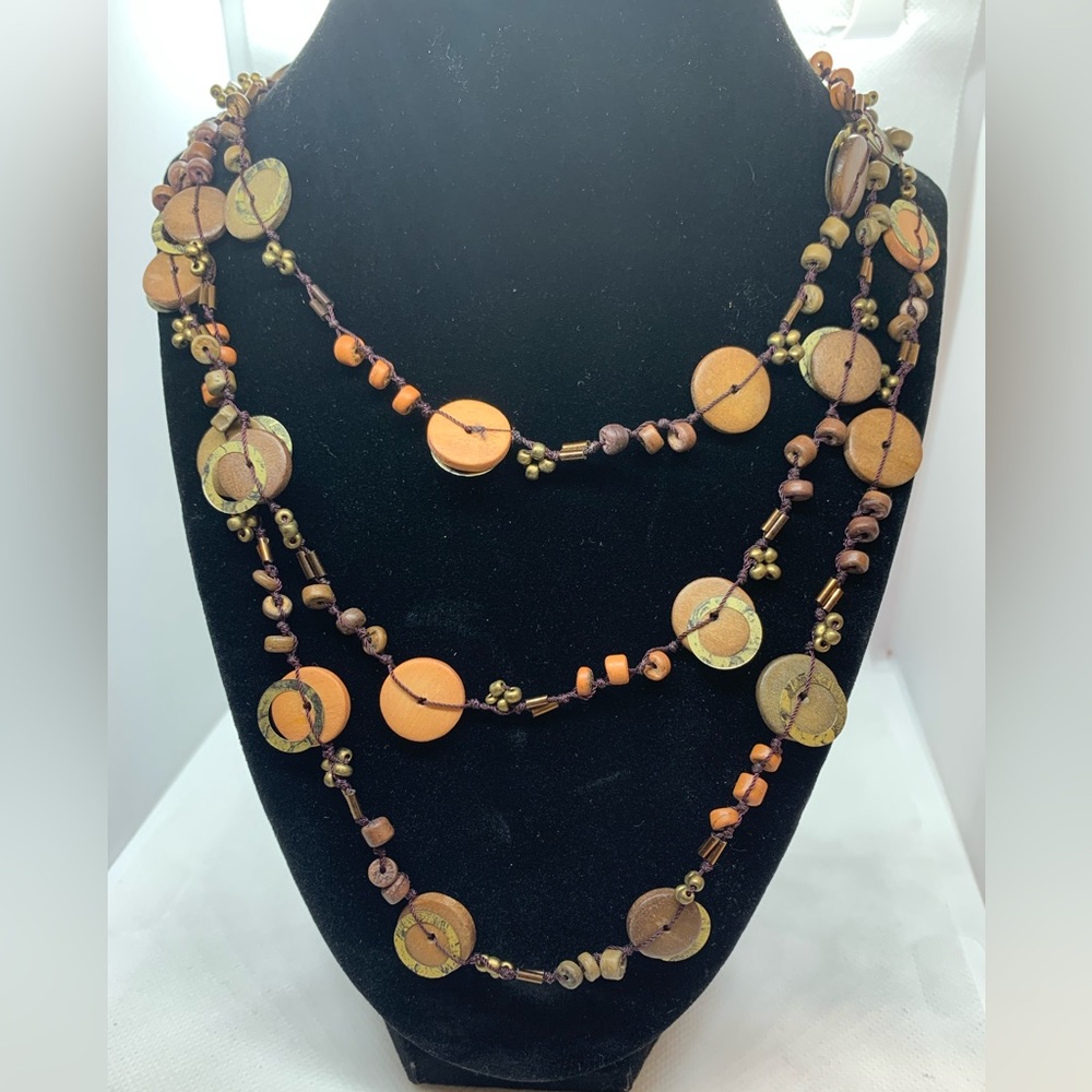 3 layer statement necklace.  Industrial look.